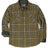 Front view of hunter green men's rugged ridge flannel shirt 