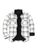 Front view of ice men's plaid sherpa lined shirt jacket