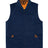 Front view of navy men's soft washed outdoor vest