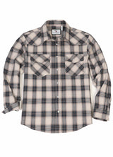 Men's Plaid Long Sleeve Western Shirt, Pearl Snap