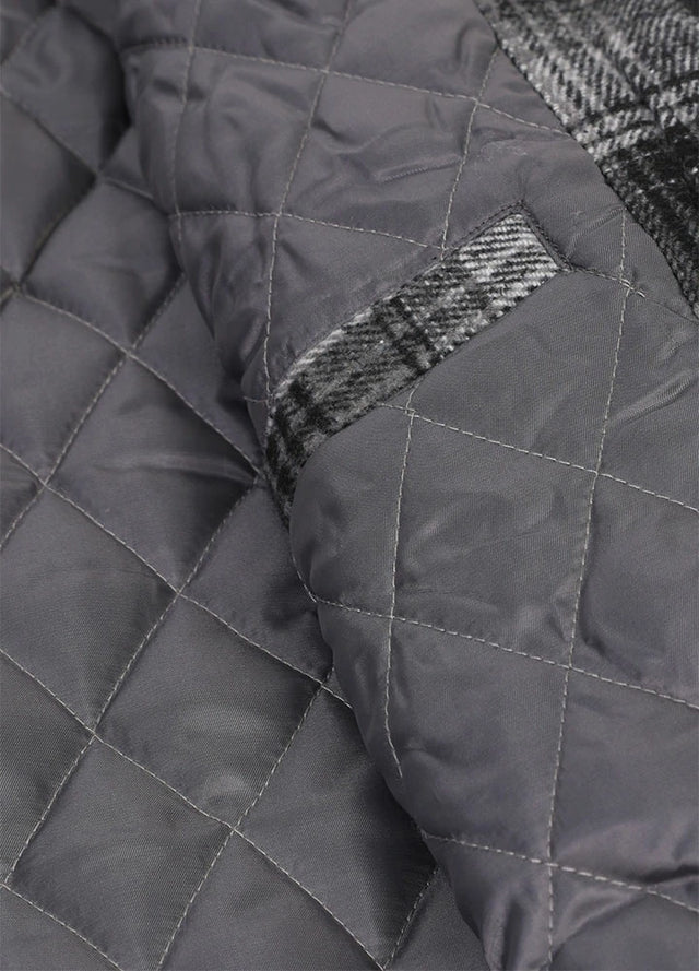 Men's Quilted Lined Full Zip Wool Blend Jacket