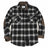 Front view of classic noir men's rugged ridge flannel shirt 