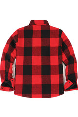 Men's Matching Family Red Plaid Thick Flannel Jac