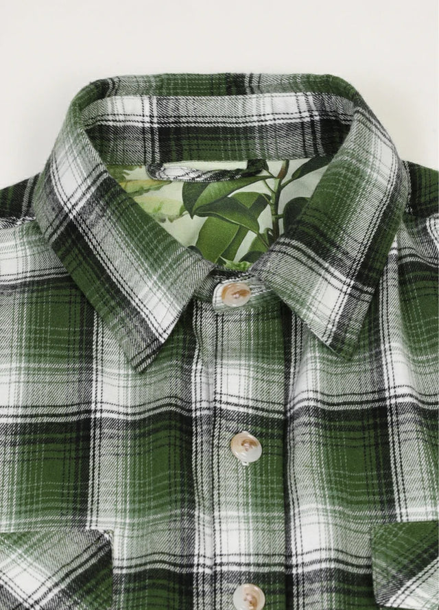 Men's Wildlife Adventure Flannel Plaid Shirt