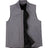 Front view of men's grey arctic quilted lined canvas work vest