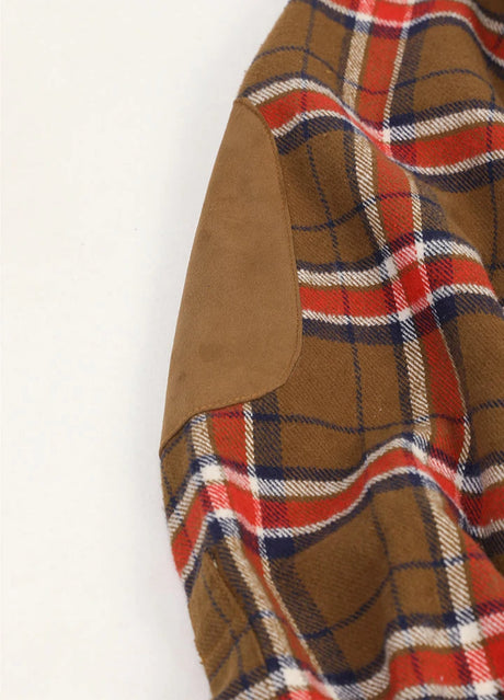 Detailed view of the elbows of copper fire men's rugged ridge warm flannel shirt