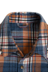 Men's Snap Front Long Sleeve Plaid Western Flannel Shirt