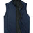 Front view of dark blue men's sweater fleece vest 