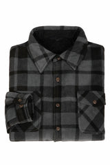 Men's Sherpa Lined Shacket,Button Down Plaid