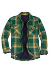 Men's Snap Front Flannel Shirt Jacket, Sherpa-Lined Plaid Shacket