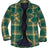 Front view of sunny meadows men's soft snap button flannel checked jacket