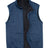 Front view of navy men's sweater fleece vest 