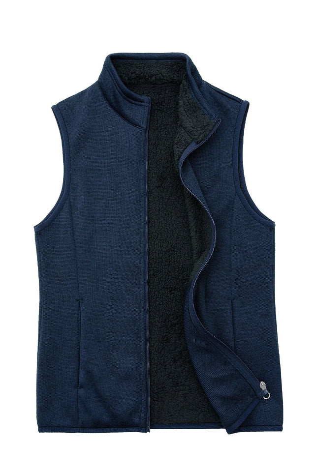 Women's Sweater Fleece Vest, Sherpa Lined