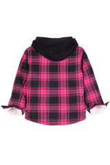 Toddler Matching Family Zip Up Pink Plaid Flannel Hoodie