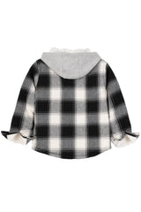 Toddler Matching Family Black White Plaid Flannel Shirt