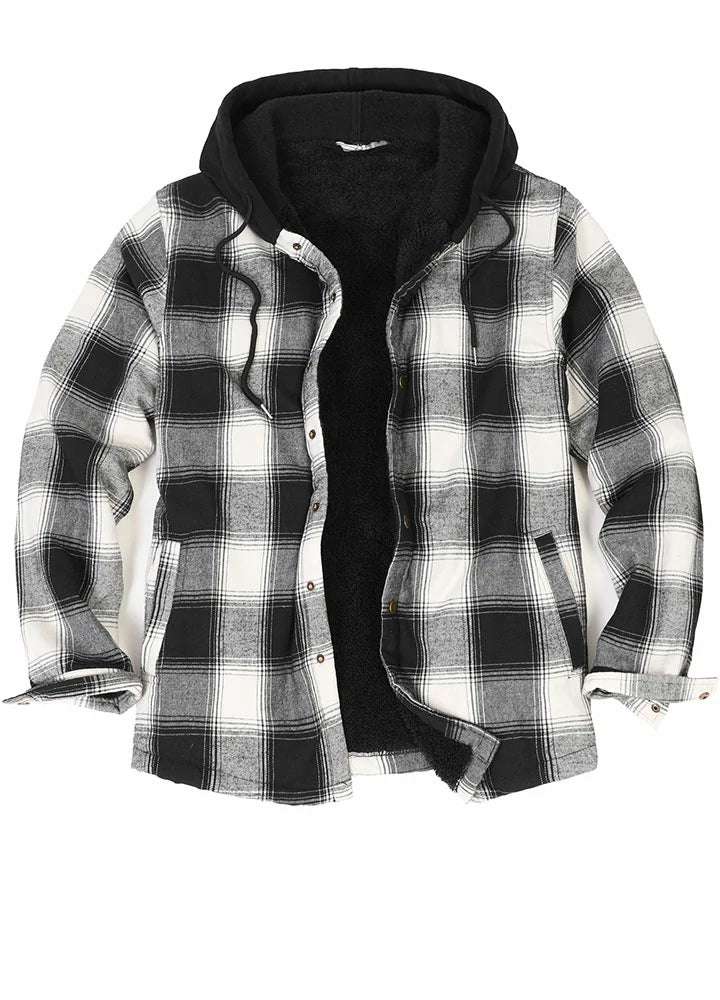 Matching Family Outfits - Men's Black White Flannel Shirt Jacket – FlannelGo