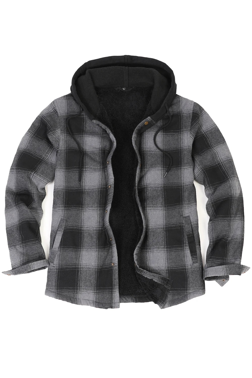 Women's Quilted Lined Hooded Plaid Flannel Shirt Jacket with Hood –  FlannelGo