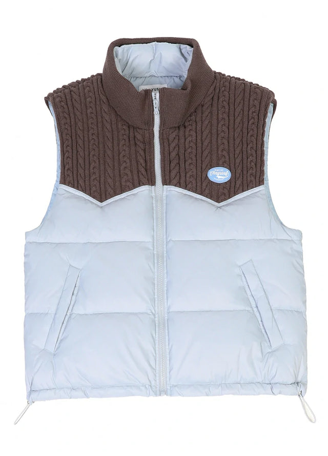 Women's ColorBlock Puffer Jacket Vest,Relaxed Fit
