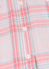 Women's Breathable Flannel Cropped Plaid Shirt