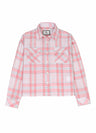 Women's Breathable Flannel Cropped Plaid Shirt