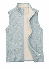 Women's Sweater Fleece Vest, Sherpa Lined