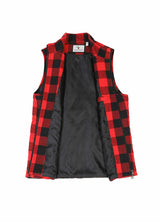 Women's Quilted Plaid Flannel Vest