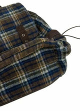 Vintage Patchworkl Check Flap Backpack