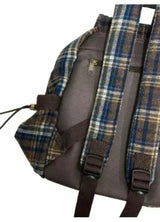 Vintage Patchworkl Check Flap Backpack