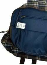 Vintage Patchworkl Check Flap Backpack