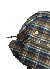 Vintage Patchworkl Check Flap Backpack