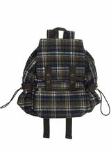 Vintage Patchworkl Check Flap Backpack