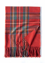 Women's Thickened Plaid Cashmere Feel Scarf