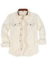 Men's Warm Sherpa Lined Fleece Shirt Jacket