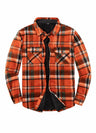 Men's Warm Sherpa Lined Plaid Shirt Jacket (Sherpa Lined Throughout)