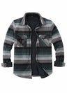 Men's Warm Sherpa Lined Plaid Shirt Jacket (Sherpa Lined Throughout)