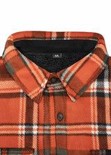 Men's Warm Sherpa Lined Plaid Shirt Jacket (Sherpa Lined Throughout)