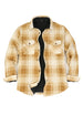 Front view of desert ivory men's sherpa lined shacket