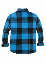 Men's Sherpa Lined Shacket,Button Down Plaid