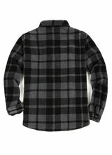 Men's Sherpa Lined Shacket,Button Down Plaid