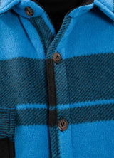 Men's Sherpa Lined Shacket,Button Down Plaid