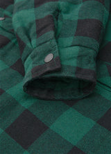 Men's Thicken Plaid Hooded Flannel Shirt Jacket with Quilted Lined