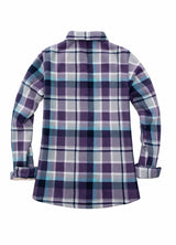 Women's Sherpa Lined Throughout Shirt Jacket Button Up Plaid Jacket