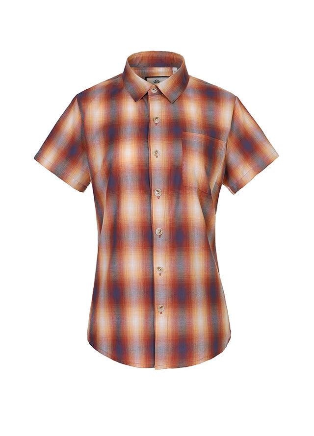 Women's Short-Sleeve Plaid Shirt