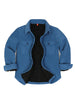 Front view of kids light blue fleece flannel shirt jacket