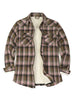 Women's Flannel Shirt Jacket,Sherpa-Lined Plaid