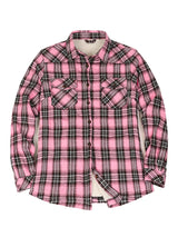 Women's Sherpa Lined Flannel Shirt Jacket,Button Down Flannel Shacket