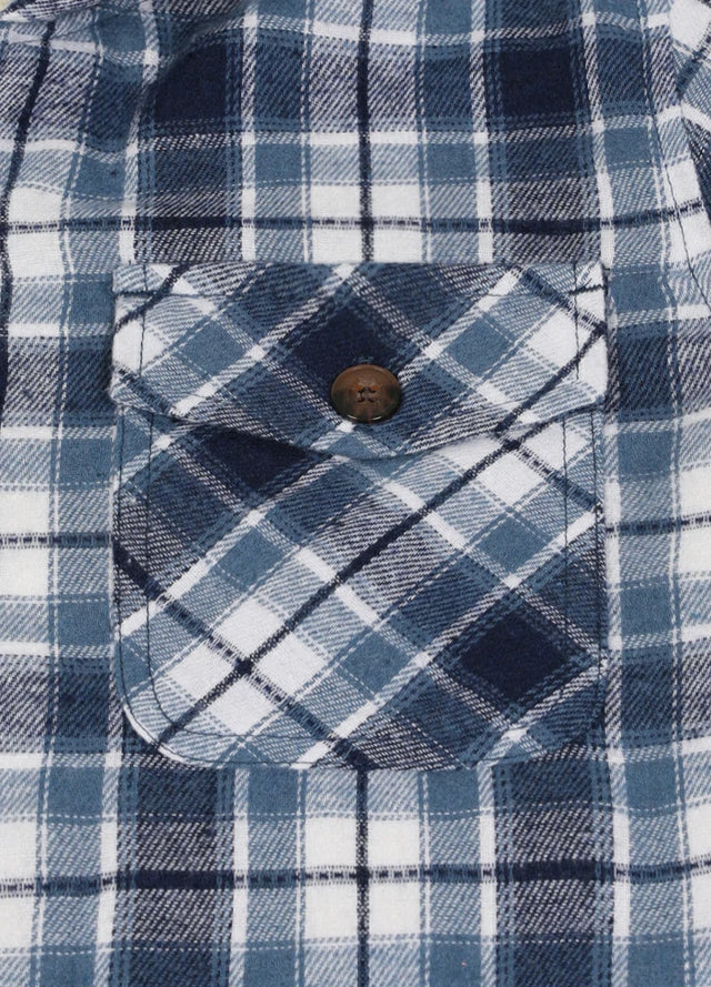 Close-up of boys oceanic delight flannel jacket with pocket