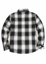 Men's Snap Front Flannel Shirt Jacket, Sherpa-Lined Plaid Shacket