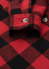 Boys Sherpa Lined Flannel Plaid Shirt Jacket,Hooded Flannel Jacket Kids