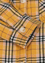 Girls Matching Family Yellow Hooded Plaid Flannel Shirt Jacket